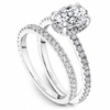 Wedding Ring - 14K White Gold .31cttw Pave Diamond Wedding Band #816B