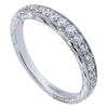 Wedding Ring - 14K White Gold .33cttw Graduated Round Diamond Wedding Band