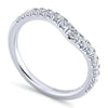 Wedding Ring - 14K White Gold .38cttw Curved Pave Diamond Wedding Band