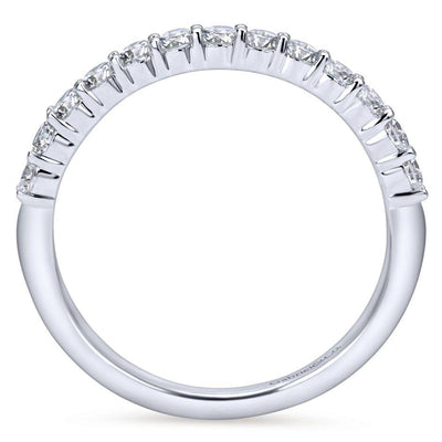Wedding Ring - 14K White Gold .38cttw Straight Prong Set Diamond Wedding Band