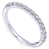 Wedding Ring - 14K White Gold .38cttw Straight Prong Set Diamond Wedding Band
