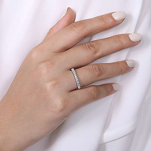 Wedding Ring - 14k White Gold .48cttw Prong Set Round Diamond Wedding Band