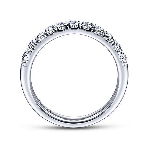 Wedding Ring - 14k White Gold .48cttw Prong Set Round Diamond Wedding Band