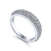 Wedding Ring - 14K White Gold .70cttw Triple Row Diamond Wedding Ring
