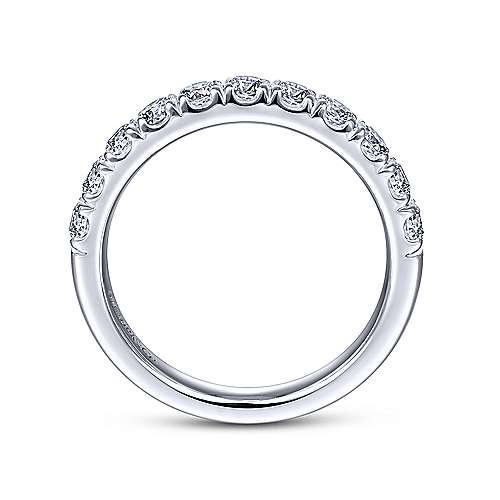 Wedding Ring - 14k White Gold .79cttw Prong Set Round Diamond Wedding Band