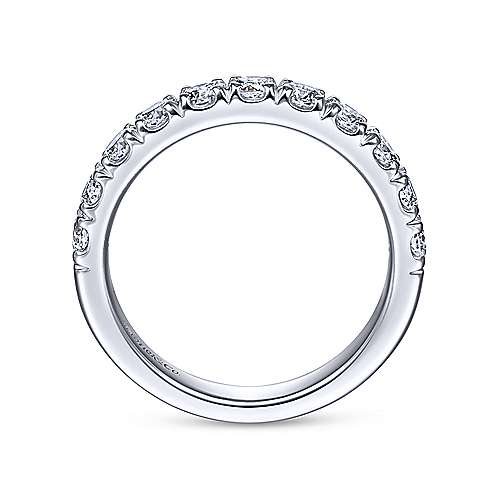 Wedding Ring - 14K White Gold .98cttw Prong Set Round Diamond Wedding Band
