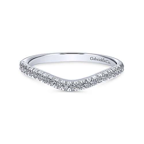 Contoured Diamond Ring .18 Cttw 14K White Gold 475B