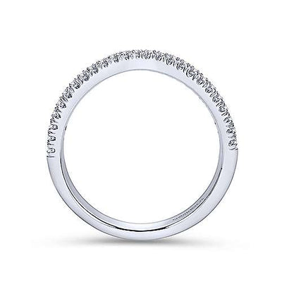 Contoured Diamond Ring .18 Cttw 14K White Gold 475B