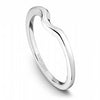 Wedding Ring - 14K White Gold Curved Stackable Wedding Band #856B