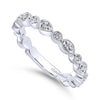Wedding Ring - 14K White Gold Pear Shaped Stackable Diamond Ring