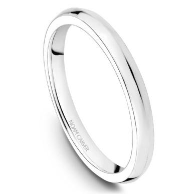 Wedding Ring - 14K White Gold Traditional Stackable Wedding Band #840B