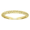 Wedding Ring - 14K Yellow Gold Stackable Ring With Roped Design