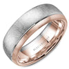 Wedding Ring - Bleu Royale 14K Rose And White Gold Diamond Brush Wedding Ring