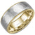 Bleu Royale 2-Tone Brushed And Hammered Men's Wedding Ring