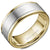 Bleu Royale 2-Tone Mens Wedding Ring With Milgrain Accent