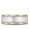 Wedding Ring - Bleu Royale 14K Two-Tone Mens Wedding Ring With Milgrain Accent
