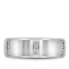 Wedding Ring - Bleu Royale 14K White Gold Vertical Diamond Mens Wedding Ring