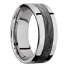 Cobalt Chrome High Polished Wedding Ring with Forged Carbon Fiber Inlay