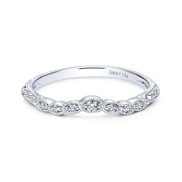 Amavida Inspired Diamond Wedding Ring 18K White Gold 501B