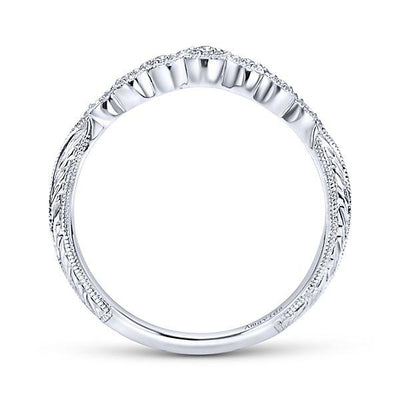 Platinum Vintage Inspired Amavida Diamond Wedding Ring