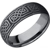 Tantalum Domed Ring with Laser Engraved Celtic Knot Design