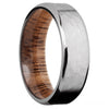 Titanium Hammered Band With Genuine Koa Hardwood Sleeve