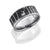 Laser Carved Elk And Mountain Wedding Band Titanium 9mm